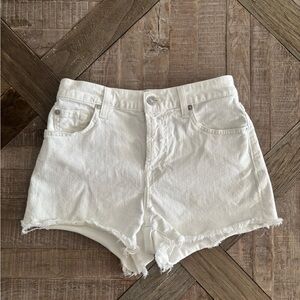 Women's White Denim Shorts